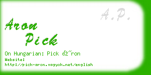 aron pick business card